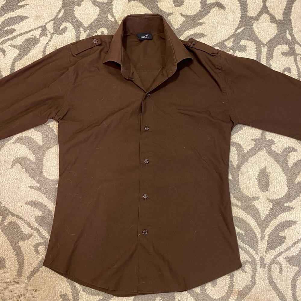 Brown Button Up